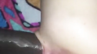 BBC destroys blonde wife while cuck watches