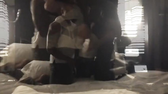 Blonde Hotwife Has a Threesome with Two Black Men