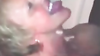 Wife licking that bulls balls and milking him dry