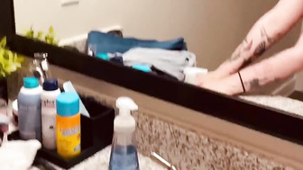PAWG sucks and fucks BBC in the bathroom