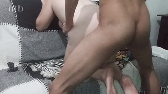 Cuckold white teen gets messy facial after bareback BBC fuck