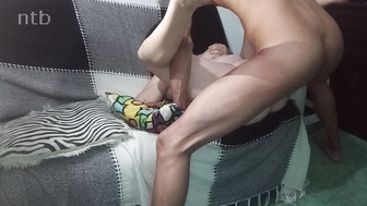 Cuckold white teen gets messy facial after bareback BBC fuck