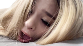 Slim blonde chick takes monster Black dick