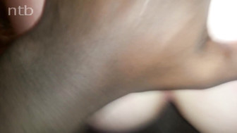 Blonde white babe performs real ass to mouth with BBC