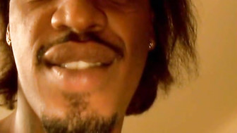 Milking last drops of cum from big black cock