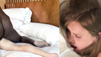 BBC orgasm and creampie for pretty white chick