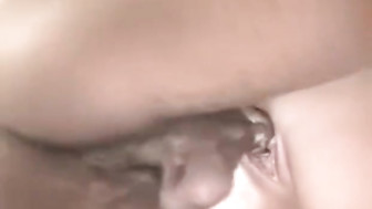 Looser boyfriend let's gf fucks 2 big black cocks