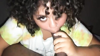 Those doe eyes while sucking that BBC