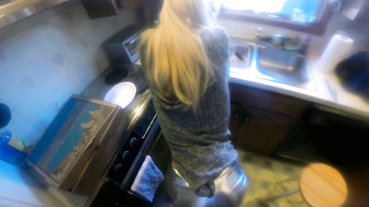 Black Man Fucks Hotwife in Her Kitchen
