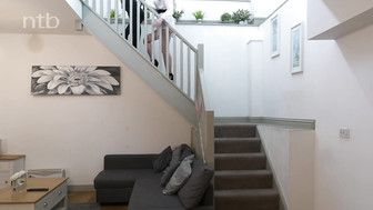 Insatiable blond takes load of black cum into her mouth