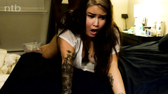 Chubby cuckold white babe gets stretched by her new bbc