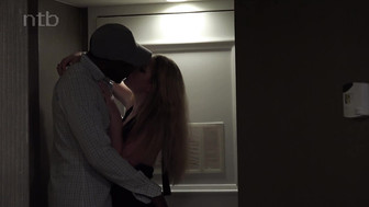 Insatiable blond white babe plays with that creamy jizz inside her pussy