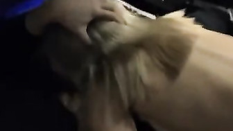 Girlfriend sneaks out to car to suck friends dick
