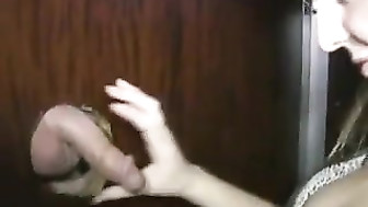 Sexy white wife first gloryhole experience