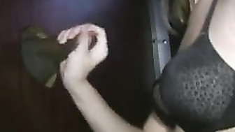 Sexy white wife first gloryhole experience