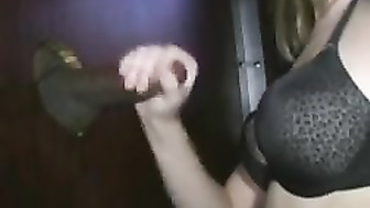 Sexy white wife first gloryhole experience