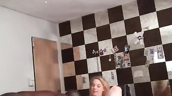 Sexy and horny blonde and her black lover