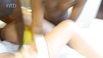 Horny white milfs gets fucked and creamed by bunch of black bucks