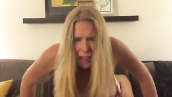 Blond MILF loves her black lover