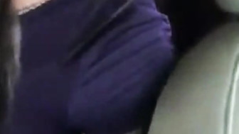 Cute wife fucks and sucks 1st BBC in car while hubby films