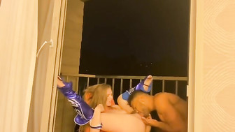 Sucking and fucking BBC in Public