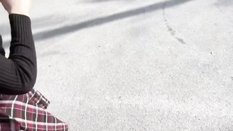 School girl was picked up by bbc and got her throat fucked