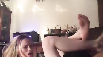 Amateur couple making love