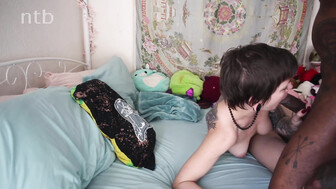 Slim white teen welcomes bbc inside her incredibly hairy pussy