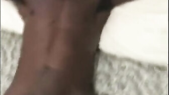 Black guy with huge dick fucks her hard