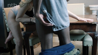Masked blond white milf gets that bbc early in the morning