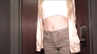 Slutty blonde gets huge black cock