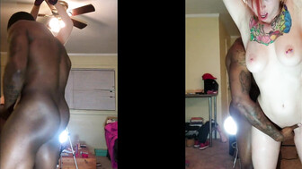 Split Screen Black Bull Domination & Fucking