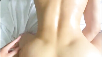 POV Fucking hot asian wife from behind