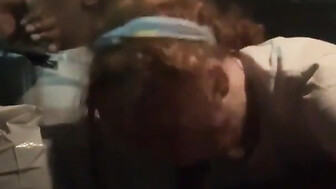 Girlfriend in Backseat of Car Fucking a Black Man