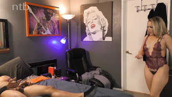 Horny milf jumps on bbc, fucks it bareback and gets creampie on her ass