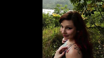 Stunning redhead fucks and sucks that thick white dick