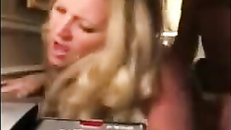 Blonde Wife Fucking Her Black Lover