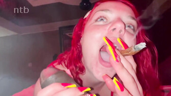 Fiery teen redhead takes that bbc bareback and swallows it all