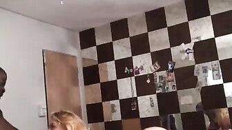 Sexy Blonde Women Hooking Up with a Black Man