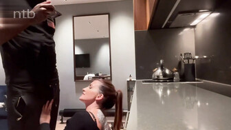 Busty white milf gets impregnated by bbc while making dinner