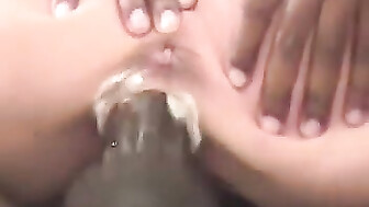 Wife Fucking Black Lover and Husband Cleans Up