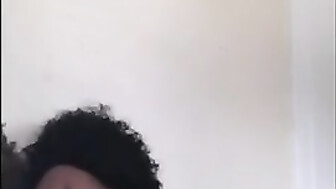 YOUNG EBONY RIDES BLACK BULL (CUMSHOT)