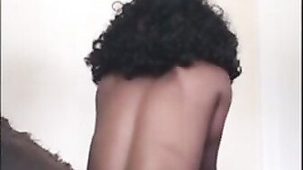 YOUNG EBONY RIDES BLACK BULL (CUMSHOT)