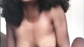 YOUNG EBONY RIDES BLACK BULL (CUMSHOT)