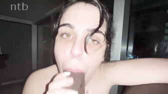 White teen milks sweet juices from that big black cock