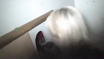 Hotwife At the Gloryhole for Black Cock