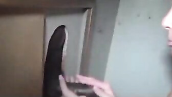 Hotwife At the Gloryhole for Black Cock