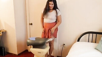 She found a exercise machine in her friends closet