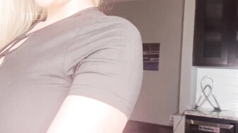 Busty blond gets fucked and creampied by her endowed black lover