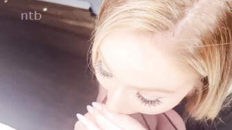 Busty blond gets fucked and creampied by her endowed black lover